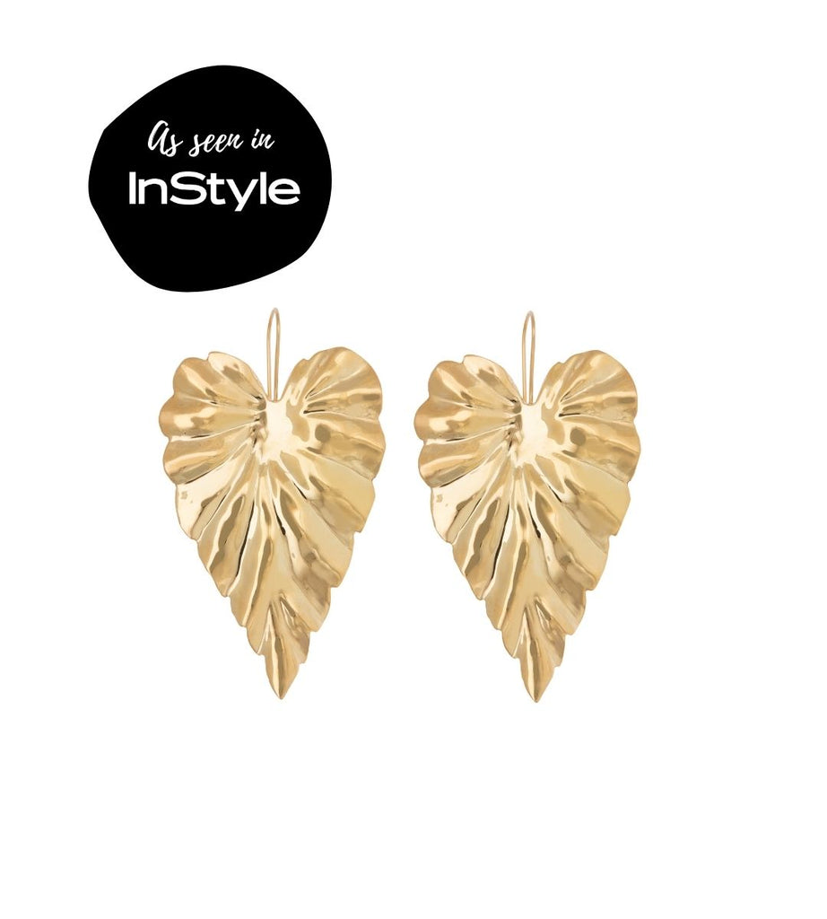 Hoja Earrings Small Gold