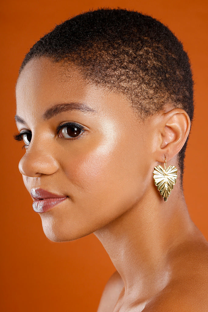 Hoja Earrings Small Gold